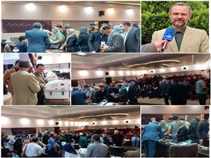 حضور دکترحسننتاج، نماينده مردم بابل درمجلس درمحل برگزاري انتخابات نظام پزشکي شهرستان بابل