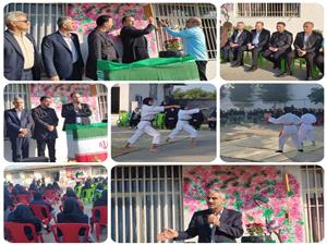 نواخته شدن زنگ هفته تربيت بدني در دبيرستان دخترانه شهداي بيشه سر