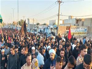 تشيع نمادين چند هزار نفري تابوت حضرت فاطمه الزهرا(س) در اروندکنار