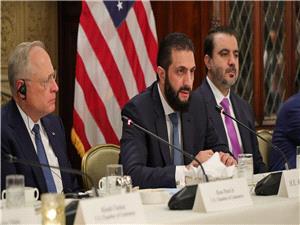 الشرع في لقاء مع غرفه التجاره الأمريکيه: سوريا تفتح أبوابها للشراکات الاقتصاديه المستدامه (صور)