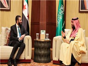 الأمیر محمد بن سلمان یتلقى اتصالا هاتفیا من الرئیس الشرع