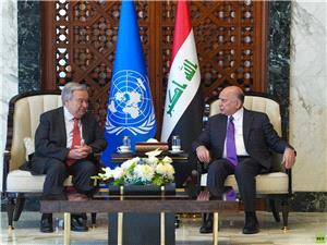 غوتیریش یصل العراق للمشارکه فی مراسم انتهاء مهمه "یونامی"