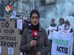 تجمع بلژیکی ها برای تاکید بر ممنوعیت فروش سلاح به اسرائیل