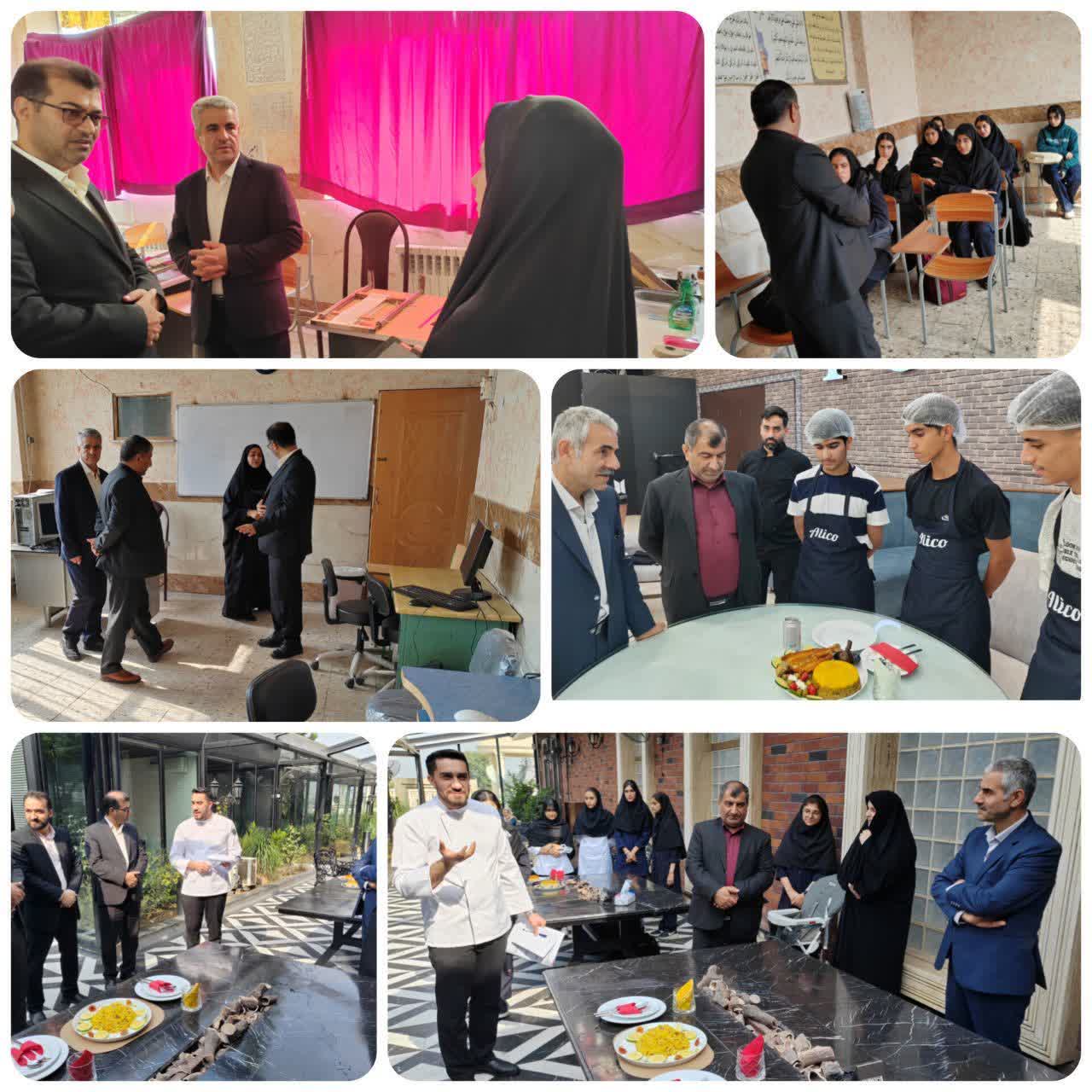 باز ديد معاون مدير کل آموزش و مدير آموزش و پرورش شهرستان بابل از هنرستان شفاعت اميرکلا