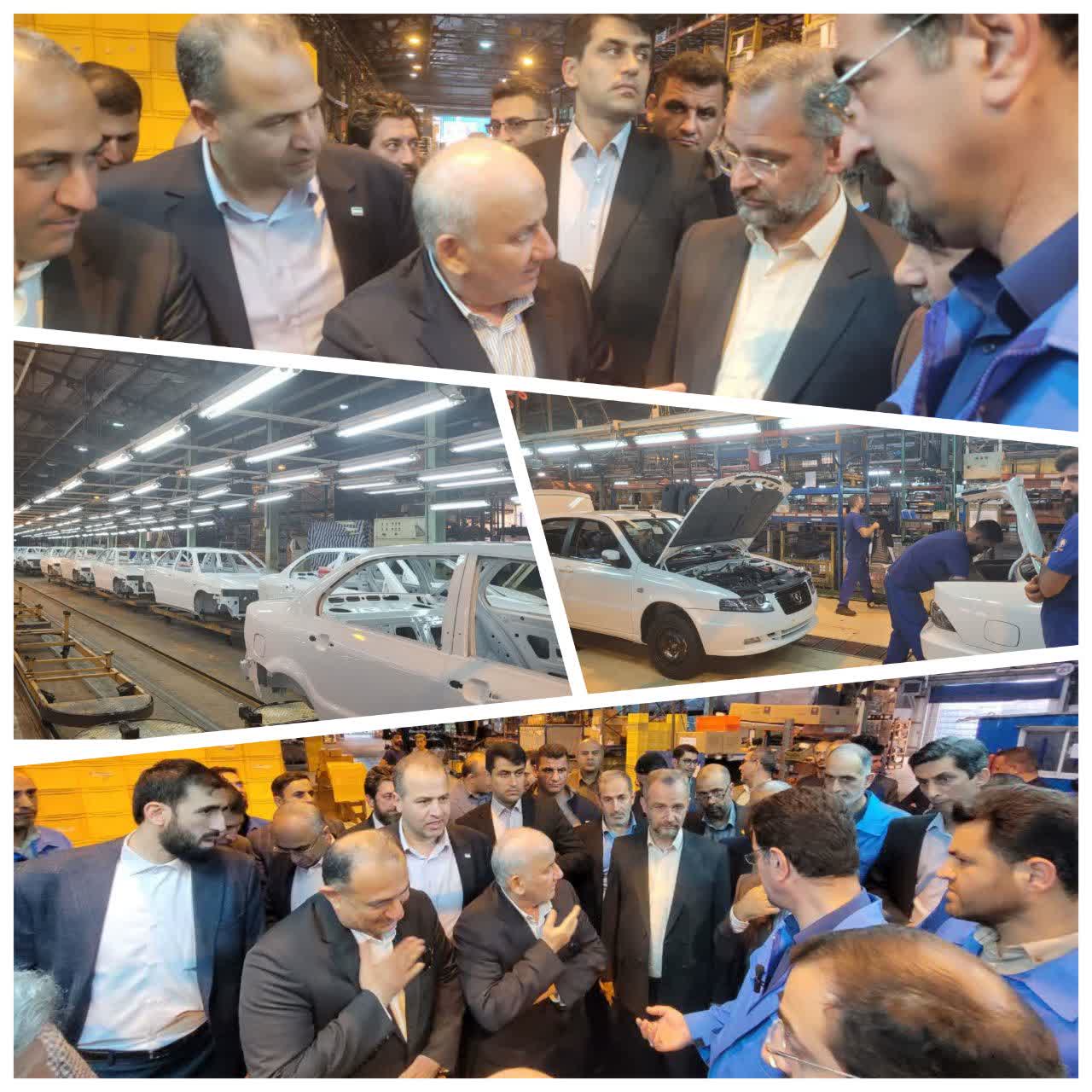 بازديد استاندار مازندران از شرکت ايران‌خودرو مازندران در راستاي رفع موانع توليد