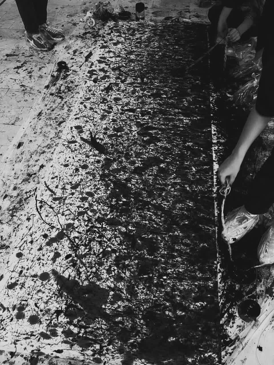 اجراي پروژه نقاشي کنشي مزرعه در دانشکده هنر و معماري دانشگاه مازندران