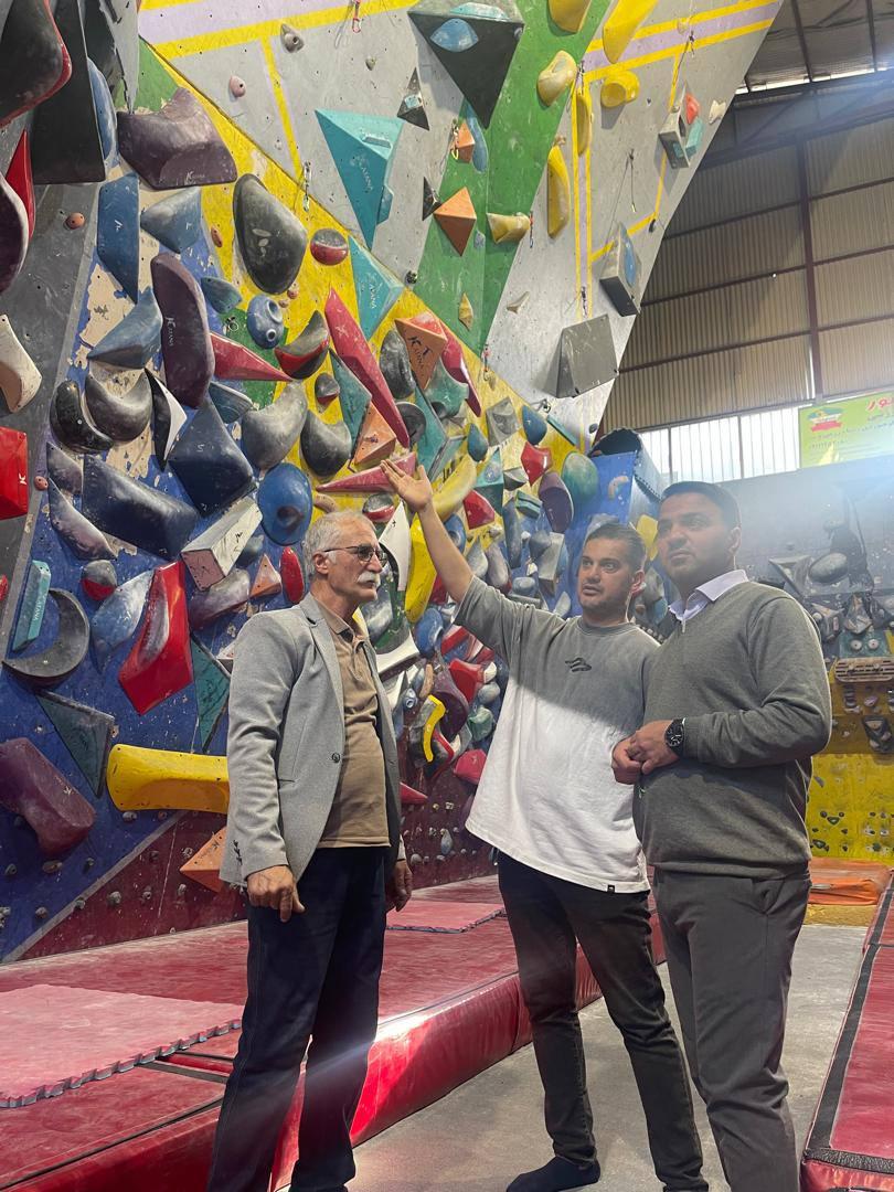 بازديد رئيس اداره ورزش و جوانان بابل از مجموعه سنگ‌نوردي استاديوم شهداي هفتم تير و پيگيري براي ايجاد خوابگاه ورزشي