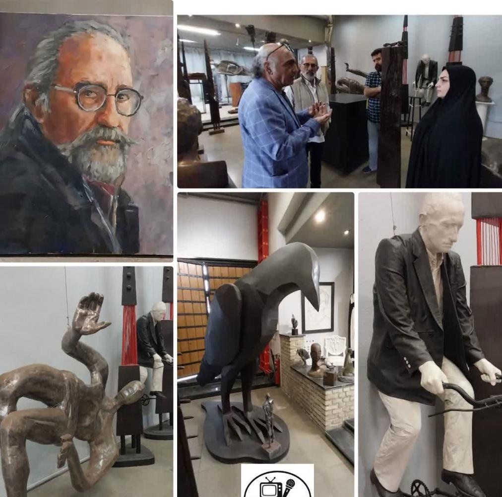 بازديد رئيس اداره فرهنگ و ارشاد اسلامي از موزه و کارگاه مجسمه‌سازي استاد بهروز اميري