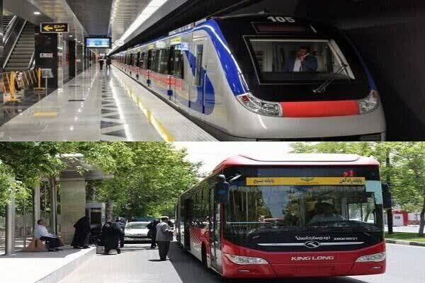 خدمات‌دهي مترو و خطوط brt تبريز چهارم و پنجم آذر رايگان شد