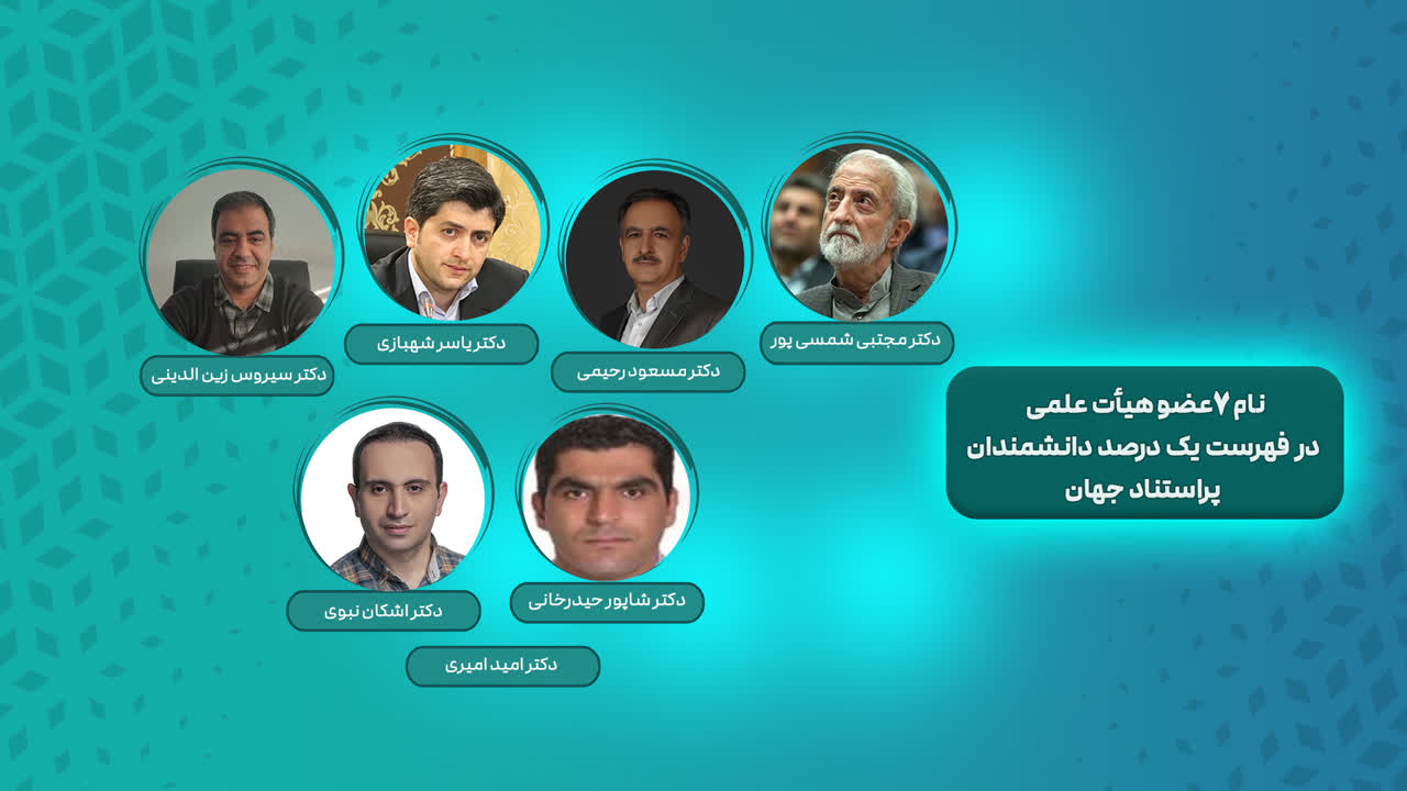 7 پژوهشگر دانشگاه رازي در جمع يک درصد برتر جهان در سال 2025 قرار گرفتند