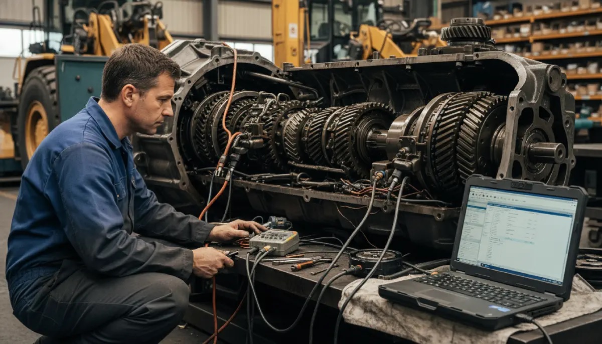 عیب یابی و تعمیر گیربکس لودر با دستگاه دیاگ تخصصی