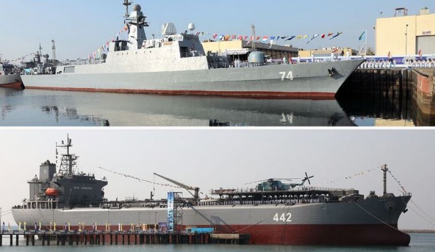 پایگاه شناوری «کردستان» و ناوشکن «سهند» به نیروی دریایی ارتش ملحق شد