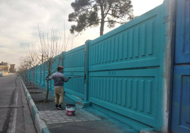 اجراي بيش از 15 هزار متر مربع ديوار رنگي در منطقه 20